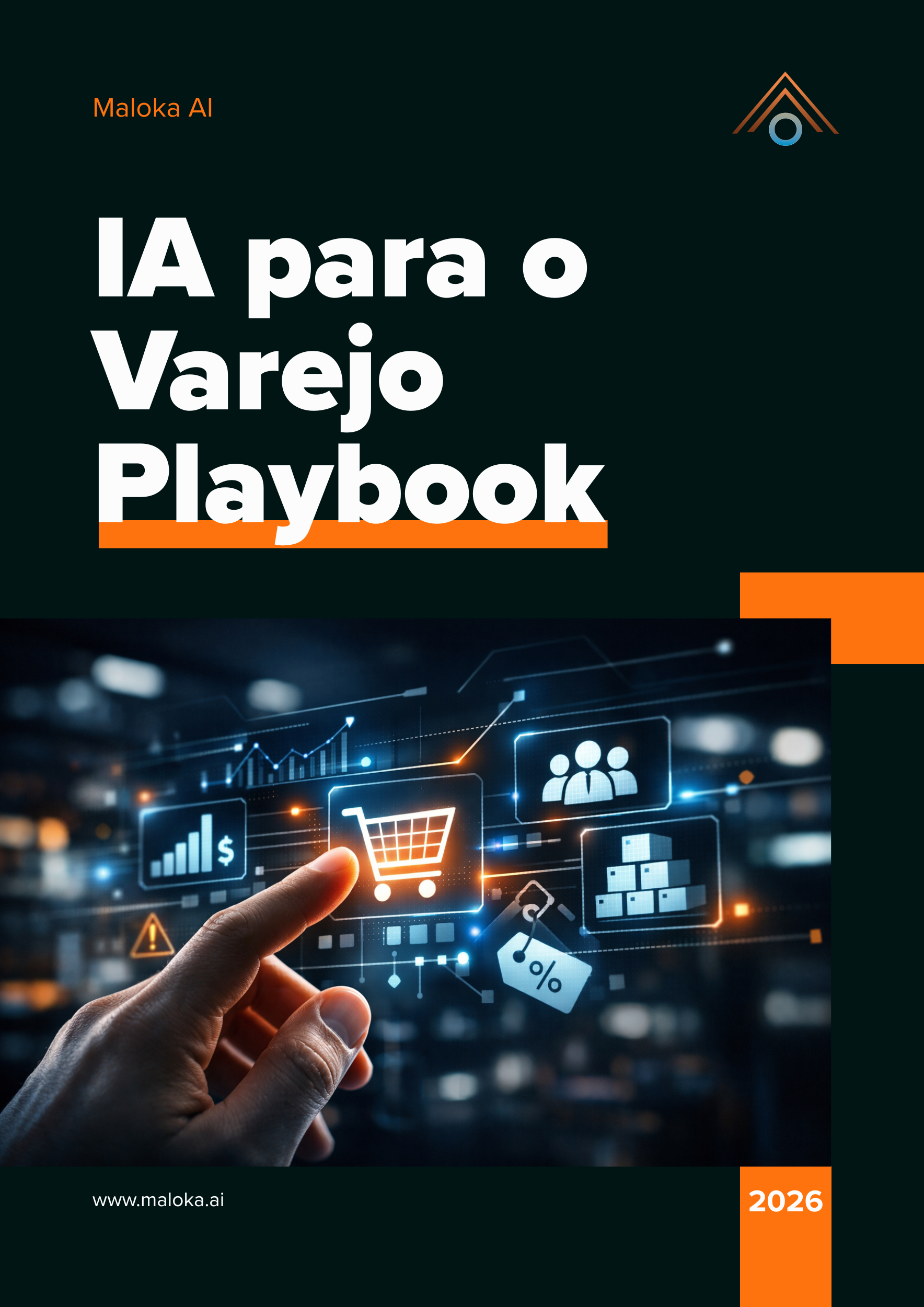Capa do Playbook - IA para o Varejo da Maloka